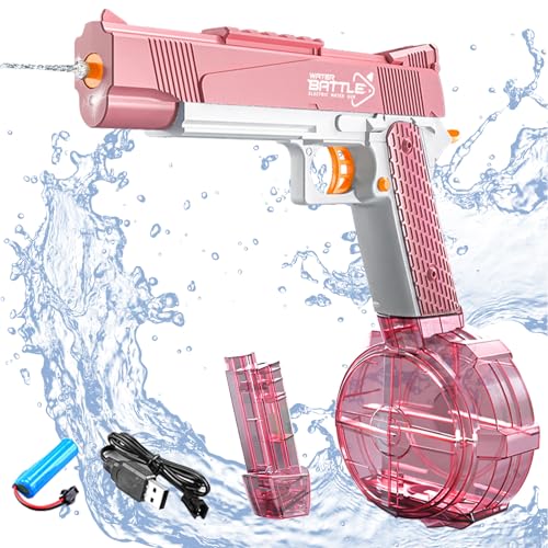 Wasserpistole Elektrisch für Erwachsene Kinder, Automatische Wasserpistole mit 434 Cc+58 Cc Wassertanks, Leistungsstarke Wasserpistole Elektrisch für Draussen Pool Strand Party Wasserpistole Elektrisch für Erwachsene Kinder, Automatische Wasserpistole mit 434 Cc+58 Cc Wassertanks, Leistungsstarke Wasserpistole Elektrisch für Draussen Pool Strand Party von Awroutdoor