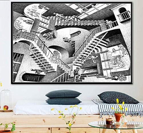 Awttmua Puzzles 1000 Teile Zusammenstellen Von Bildern Escher Surreale Geometrische Kunst Für Erwachsene Kinder Spiele Lernspielzeug von Awttmua