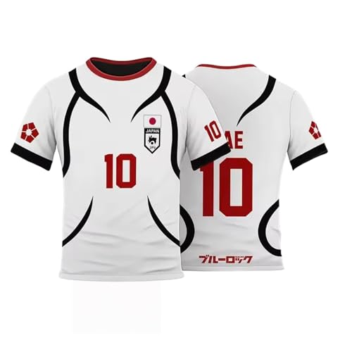 AwwwCos Anime Cosplay T-Shirt Nagi Seishirou Rin Itoshi Kostüm weißes Jersey Halloween Damen Herren Shirt Kurzarm Tee, Weiß-Nr. 10, XXS AwwwCos Anime Cosplay T-Shirt Nagi Seishirou Rin Itoshi Kostüm weißes Jersey Halloween Damen Herren Shirt Kurzarm Tee, Weiß-Nr. 10, XXS von AwwwCos
