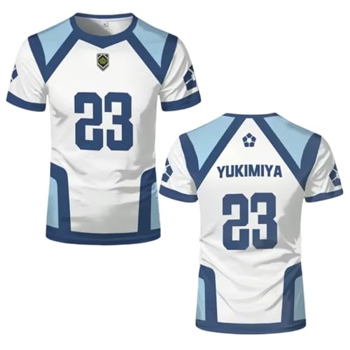 AwwwCos Anime Yoichi Isagi Cosplay Kostüm Yukimiya Kenyuu München Trikot Fußball T-Shirt Sport Tops Tee Halloween M Nr. 23 von AwwwCos