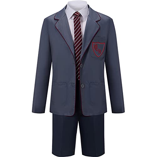 AwwwCos Matilda the Musical Cosplay Grau Kostüm Schuluniform Anzug Jacke Shorts Krawatte Halloween Party Outfit Frauen Mädchen von AwwwCos