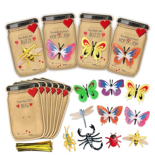 Axaooqeld 30er Pack Valentinstagsgeschenke Set für Kinder 6 Verschiedene Spielzeug Valentinstagskarten-Set für Mädchen Schulparty-Gefälligkeiten Axaooqeld 30er Pack Valentinstagsgeschenke Set für Kinder 6 Verschiedene Spielzeug Valentinstagskarten-Set für Mädchen Schulparty-Gefälligkeiten von Axaooqeld