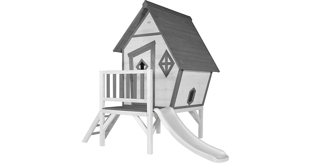 Cabin XL Spielhaus Grau/weiß - Weiße Rutsche grau/weiß Cabin XL Spielhaus Grau/weiß - Weiße Rutsche grau/weiß von Axi