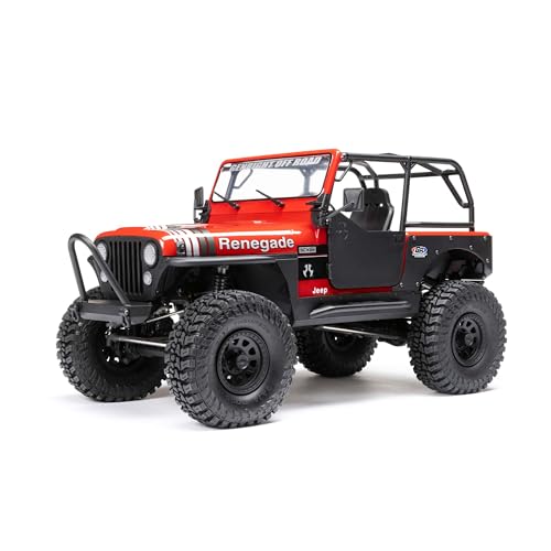 Axial 1/10 SCX10 III Jeep CJ-7 4X4 RTR Brushed Rock Crawler, Red von Axial