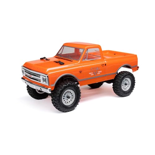 Axial 1/24 SCX24 1967 Chevrolet C10 4X4 RTR Brushed Rock Crawler (Battery & Charger Included), Orange von Axial