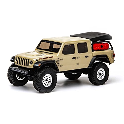 Axial 1/24 SCX24 Jeep JT Gladiator 4WD Rock Crawler Brushed RTR, Beige Grey/Silver von Axial
