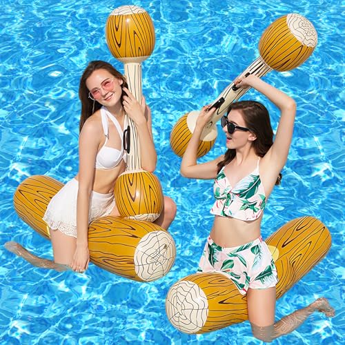 Axinyijia 4 Stück Pool Spielzeug Battle Log Raft, Wasserspielzeug Aufblasbare Kampfbalken Pool Zubehör Spaß, Float Poolspielzeug für Erwachsene Kinder Axinyijia 4 Stück Pool Spielzeug Battle Log Raft, Wasserspielzeug Aufblasbare Kampfbalken Pool Zubehör Spaß, Float Poolspielzeug für Erwachsene Kinder von Axinyijia