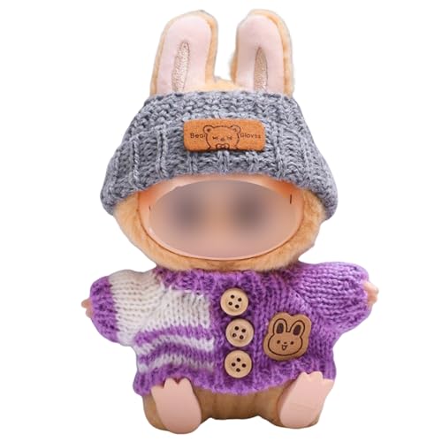 Axinyijia La-bubu Kleidung DIY La-bubu Monster Outfit Zubehör für 17cm La-bubu Puppen Bekleidung Geschenke für Sammler (Enthält Keine Puppen) (Lila) von Axinyijia