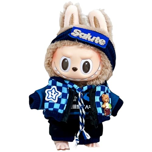 Axinyijia Labubu Monster Kleidung Bekleidung für Labubu Puppe DIY La bubu Outfit Outfit (Enthält Keine Puppen)(Blau) von Axinyijia
