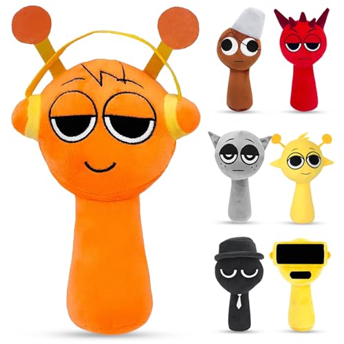 Axinyijia S-prunki Plush Figuren Doll, S-prunki Plüschtier Geschenke für Fans, S-prunki Cute Plushies Spielzeug S-prunki Kuscheltier (orangefarben) von Axinyijia