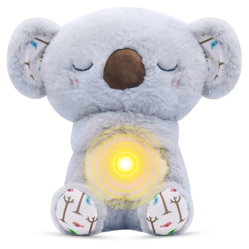 Axinyijia Schlummer Otter mit Herzschlag Schlaf Koala Kuscheltier Atembewegung Breathing Bär Plüsch für Kinder und Erwachsene von Axinyijia