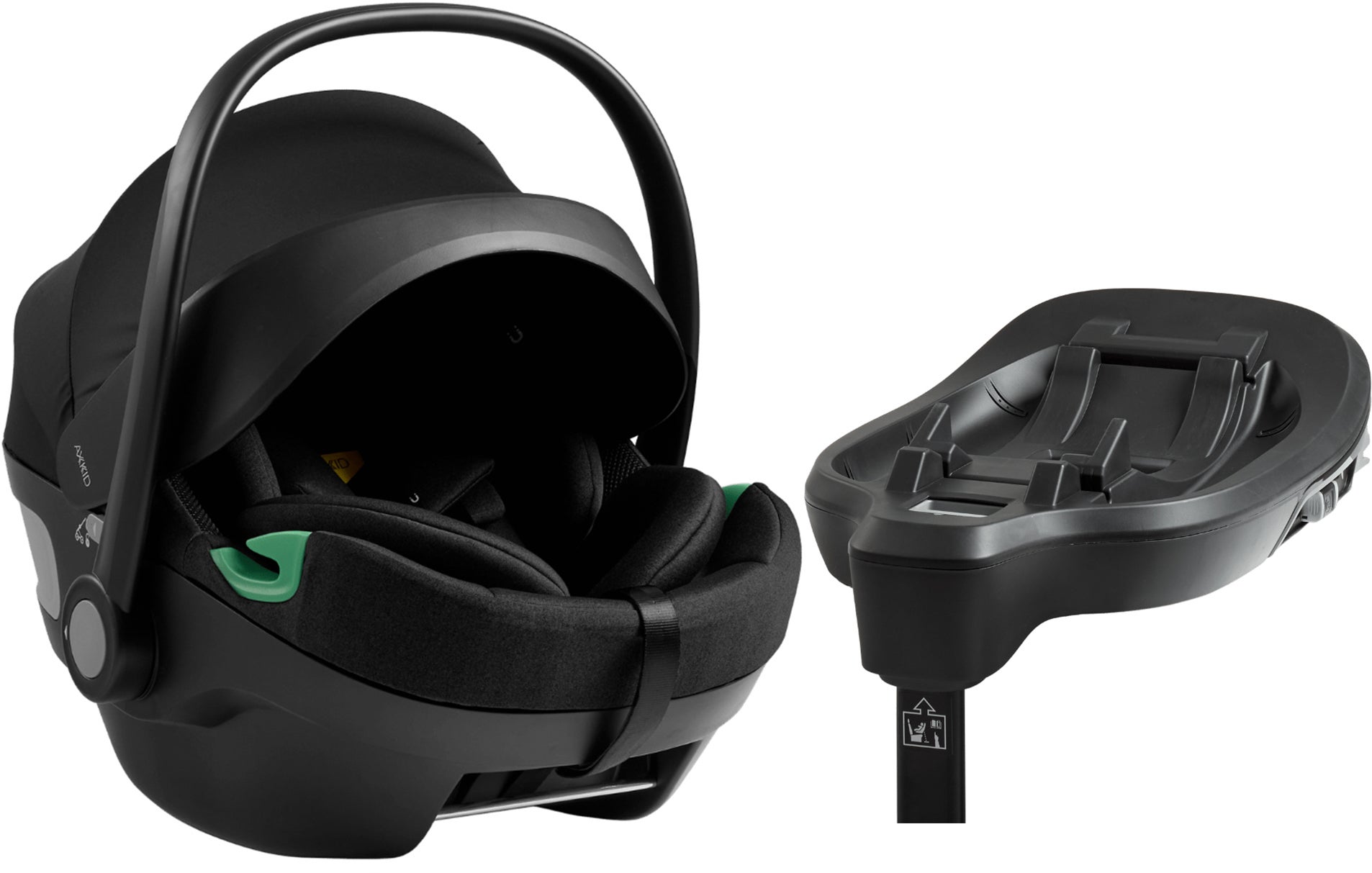 Axkid GOKID Babyschale inkl. Basis, Coastal Storm Black von Axkid