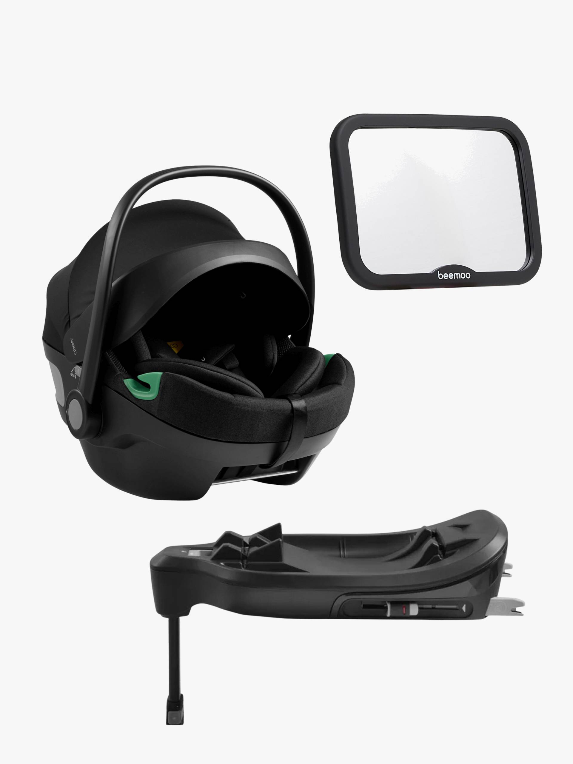 Axkid GOKID Babyschale inkl. Basis &  Autospiegel, Coastal Storm Black von Axkid