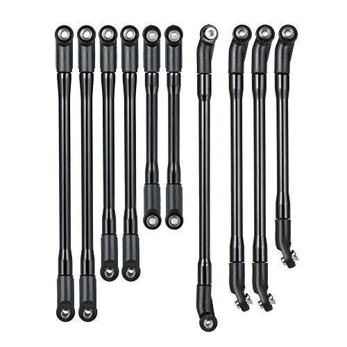 Axspeed 10 Teile/Satz CNC Aluminium Rod Link Gestänge für RC 1/10 Axial SCX10 II 90046 Crawler (Style A) von AXspeed