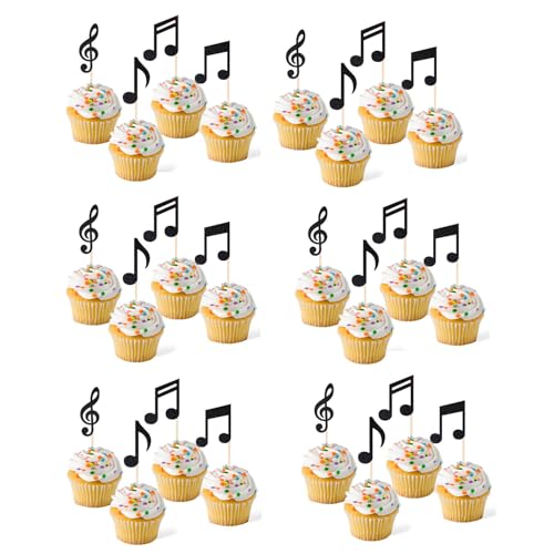 Axvxby 48 Stück Tortendekorationen, Note Tortendekorationen, Torten- und Cupcake-Dekorationen, Tortendekoration Tassenhalter für Musikliebhaber, Tortendekorationen für Partydekorationen 7 Axvxby 48 Stück Tortendekorationen, Note Tortendekorationen, Torten- und Cupcake-Dekorationen, Tortendekoration Tassenhalter für Musikliebhaber, Tortendekorationen für Partydekorationen 7 von Axvxby