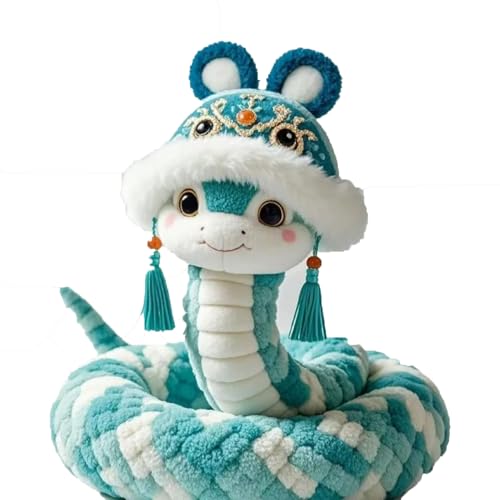 Ayizhiniu Elegante Schlange, süße, hochwertige Plüschpuppe im chinesischen Stil, dekorative Ornamente für Freunde und Freundinnen von Ayizhiniu