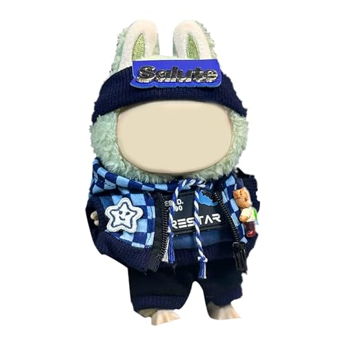Ayizhiniu Labubu Kleidung, Niedliche Labubu-Spielzeugkleidung, Mini Plüsch Puppen Kleidung, Labubu Plüschspielzeugkleidung, Plush Hoodie Satz, Gilt für Labubu Plüschtiere von Ayizhiniu
