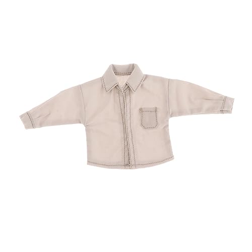 Aymzbd 1/12 Männliches Hemd, Puppenkleidung, Langlebig, Bequem, Trendige Miniatur Outfits, Mini Kleidung für 6 Zoll Puppenmodellfiguren, Zubehör, hellgrau Aymzbd 1/12 Männliches Hemd, Puppenkleidung, Langlebig, Bequem, Trendige Miniatur Outfits, Mini Kleidung für 6 Zoll Puppenmodellfiguren, Zubehör, hellgrau von Aymzbd