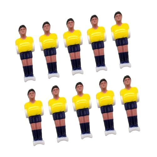 Aymzbd 10pcs Foosball Männer Ersatz Set Foosball Spieler Fußballspiele Praktische Mini Fußballspieler Finden Spielzeug für Heimsindoor, Gelb Dunkelblau von Aymzbd