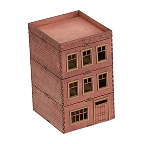 Aymzbd 3D Holzpuzzle 1/72, Holzarchitektur, Unbemalt, Handgefertigt, Rätsel, Gebäude, DIY Kits für Erwachsene Und Kinder, Landschaftslayout, Stil A von Aymzbd