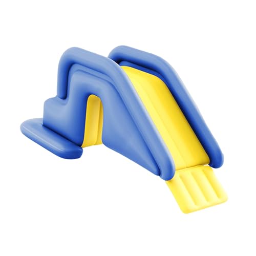 Aymzbd Aufblasbare Wasserrutsche, Strapazierfähig, für Kinder, Tragbares Zubehör, Einfach Aufzubauen, PVC Zubehör, für Den Innen Und Außenbereich, Dunkelblau von Aymzbd