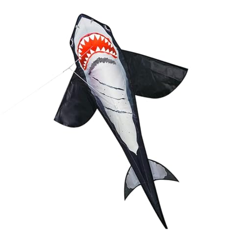 Aymzbd Hai Drachen für Strand Und Parkaktivitäten, Großer Outdoor Flyer, Schwarz Aymzbd Hai Drachen für Strand Und Parkaktivitäten, Großer Outdoor Flyer, Schwarz von Aymzbd