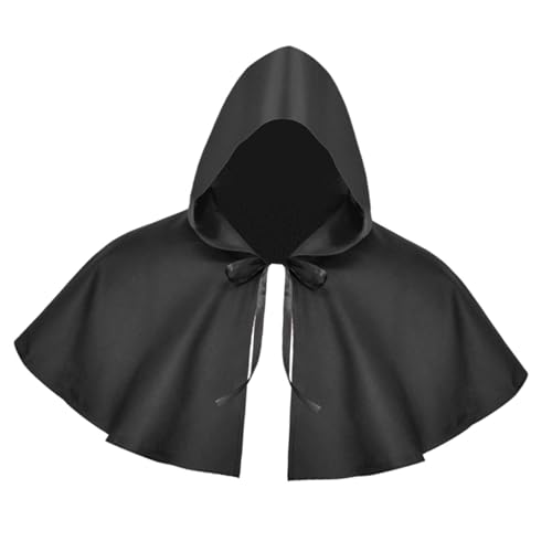 Aymzbd Halloween Umhang mit Kapuze, Poncho, Cosplay, Gothic Party, Erwachsene, Schal, Teufelsumhang, Mittelalterlicher Kapuzenumhang, Hexenumhang für Maskera, Schwarz Aymzbd Halloween Umhang mit Kapuze, Poncho, Cosplay, Gothic Party, Erwachsene, Schal, Teufelsumhang, Mittelalterlicher Kapuzenumhang, Hexenumhang für Maskera, Schwarz von Aymzbd