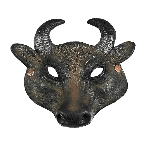 Aymzbd Halloweennacht Maske für Stier-Cosplay, Tiermaske für Feiern und Karneval von Aymzbd
