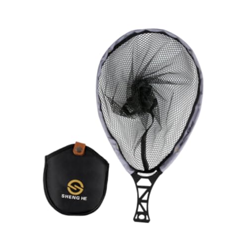 Aymzbd Ing Mesh Net Kompakte Landung Net Leichte Non Slip Grip Griff Fly Ing Hand für Boot Outdoor Salzwasser, L von Aymzbd