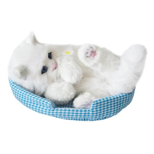 Aymzbd Interaktive Katze Spielzeug für Kinder mit Geräuschen Und Schlaffunktion, Weiße Katze Aymzbd Interaktive Katze Spielzeug für Kinder mit Geräuschen Und Schlaffunktion, Weiße Katze von Aymzbd