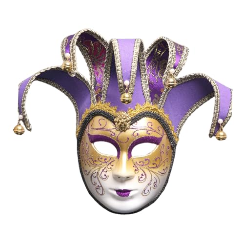 Aymzbd Karneval Maske, Cosplay Maske, Damen, Kopfbedeckung, Rollenspiel, Gesichtsmaske, Kostüm Maske für Club Party, Karneval, Halloween, Geburtstag, lila von Aymzbd