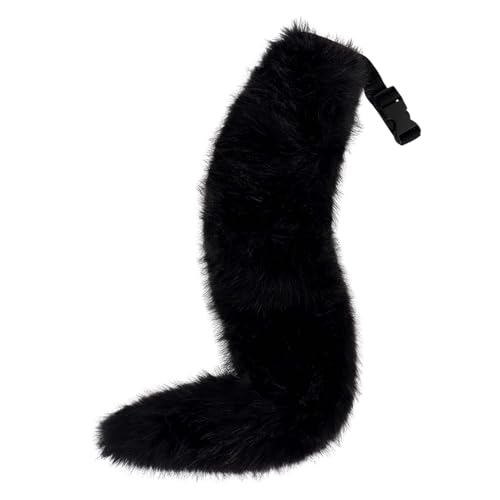 Aymzbd Kunstfell Schwanz Kostüm, Anime Dress Up Schwanz, Anime Cosplay Tierschwanz für Kinder Oder Erwachsene, Halloween Tiere Themenpartys, Schwarz Aymzbd Kunstfell Schwanz Kostüm, Anime Dress Up Schwanz, Anime Cosplay Tierschwanz für Kinder Oder Erwachsene, Halloween Tiere Themenpartys, Schwarz von Aymzbd
