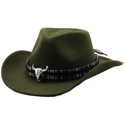 Aymzbd Western Cowboy Hut, Damen Sonnenhut, Leicht, Stilvoll, Winter, Langlebig, Sonnenschutzhut, Cowgirl Hut Zum Einkaufen, Wandern, Grün Aymzbd Western Cowboy Hut, Damen Sonnenhut, Leicht, Stilvoll, Winter, Langlebig, Sonnenschutzhut, Cowgirl Hut Zum Einkaufen, Wandern, Grün von Aymzbd