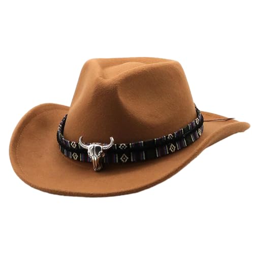 Aymzbd Western Cowboy Hut, Damen Sonnenhut, Leicht, Stilvoll, Winter, Langlebig, Sonnenschutzhut, Cowgirl Hut Zum Einkaufen, Wandern, Kamel Aymzbd Western Cowboy Hut, Damen Sonnenhut, Leicht, Stilvoll, Winter, Langlebig, Sonnenschutzhut, Cowgirl Hut Zum Einkaufen, Wandern, Kamel von Aymzbd
