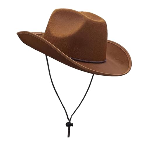 Aymzbd Western-Cowboy-Hut, Sonnenhut, Cowboy-Cowgirl-Hut, Sonnenhut für Camping, Festival, Angeln, Dunkelbraun Aymzbd Western-Cowboy-Hut, Sonnenhut, Cowboy-Cowgirl-Hut, Sonnenhut für Camping, Festival, Angeln, Dunkelbraun von Aymzbd