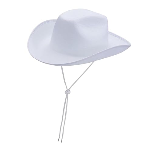 Aymzbd Western-Cowboy-Hut, Sonnenhut, Cowboy-Cowgirl-Hut, Sonnenhut für Camping, Festival, Angeln, Weiß Aymzbd Western-Cowboy-Hut, Sonnenhut, Cowboy-Cowgirl-Hut, Sonnenhut für Camping, Festival, Angeln, Weiß von Aymzbd