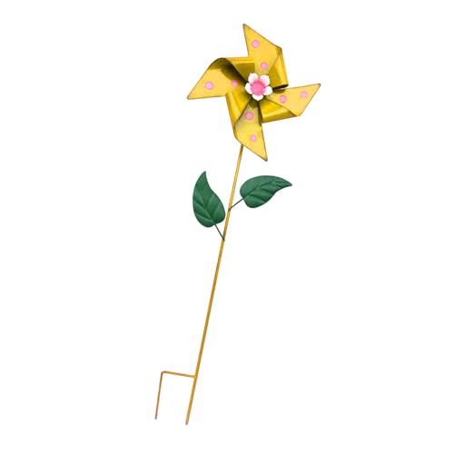 Aymzbd Wind Outdoor Garten Dekorative Garten Stake Metall Windmühle Wind Skulptur für Hinterhof, Gelb Aymzbd Wind Outdoor Garten Dekorative Garten Stake Metall Windmühle Wind Skulptur für Hinterhof, Gelb von Aymzbd