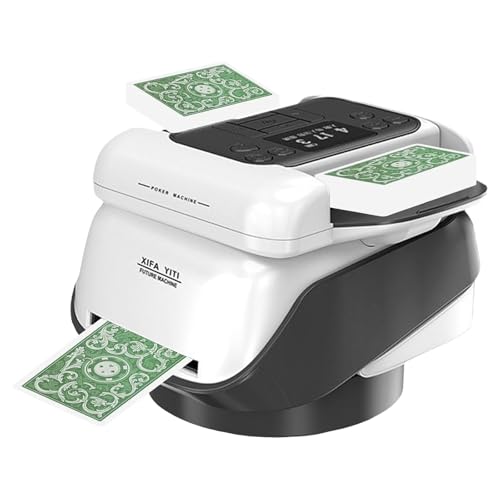 Automatische Kartenmischer und Kartensender, Kartenmischmaschine Elektrische für Alle Kartenspiele, 360 Grad Drehen Kartenmischer Kartenmischgerät für 1-8 Spieler für UNO, Blackjack, Texas Hold'em Automatische Kartenmischer und Kartensender, Kartenmischmaschine Elektrische für Alle Kartenspiele, 360 Grad Drehen Kartenmischer Kartenmischgerät für 1-8 Spieler für UNO, Blackjack, Texas Hold'em von Ayolofei