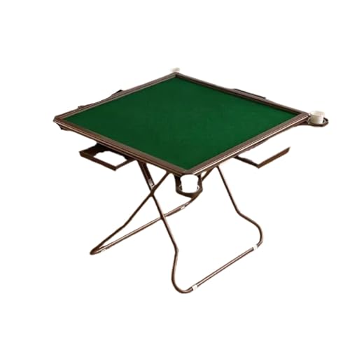 Ayztantine Mahjong-Tisch klappbar Klappbarer Mahjong-Tisch, rosa, for Schlafsaal, Schach und Kartenlicht, mit Getränkehalter, Schublade, manuelle Handreibung, Spatz(Color4) von Ayztantine