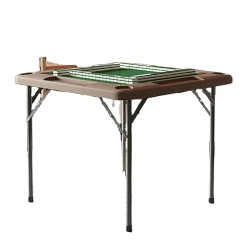 Ayztantine Mahjong-Tisch klappbar Mahjong Kunststoff Tisch Outdoor Garten Fabrik Terrasse Camping Klapp Gaming Stapelbar(Brown) von Ayztantine