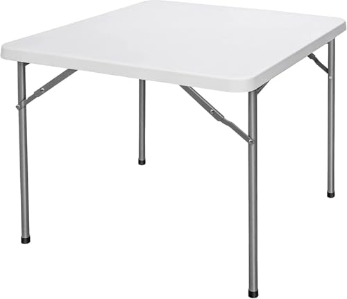 Mahjong-Tisch klappbar 3 ft Indoor Outdoor Heavy Duty Portable Plastic Klapptisch, quadratischer Utility-Spieltisch for Puzzle Crafting Picknick Camping weiß von Ayztantine