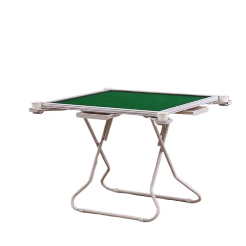 Mahjong-Tisch klappbar 80 x 80 x 73 cm, faltbarer, multifunktionaler Mahjong-Tisch, moderner, einfacher Spatz mit Schublade, Aschenbecher, tragbar und zur Aufbewahrung von Schach und Karten(Color3) von Ayztantine