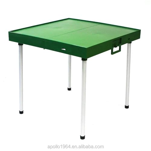 Mahjong-Tisch klappbar ABS-Klapptisch aus Kunststoff for chinesisches Mahjong. for drinnen und draußen, einfache Lagerung und Montage, ESS- und Picknicktisch, multifunktional(Green) von Ayztantine