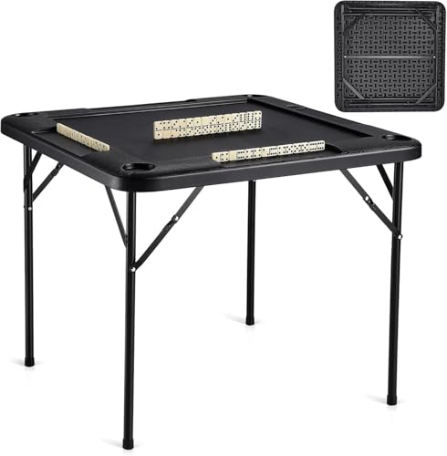 Mahjong-Tisch klappbar Mahjong-Tisch, quadratisch, Klappkarte for 4 Spieler, mit Getränkehaltern, Chip-Tabletts und 1 Satz Dominosteine Mahjong-Tisch klappbar Mahjong-Tisch, quadratisch, Klappkarte for 4 Spieler, mit Getränkehaltern, Chip-Tabletts und 1 Satz Dominosteine von Ayztantine