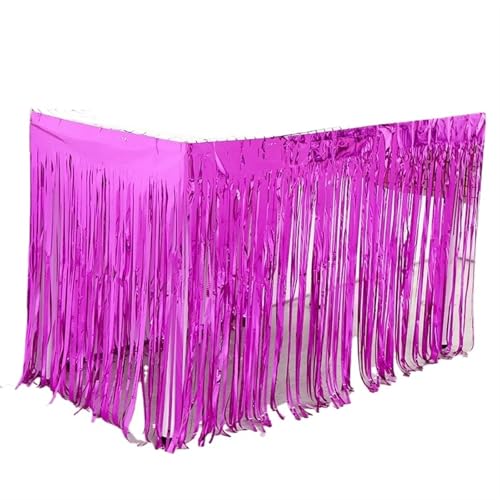 Tischdecke Hochzeit Tischrock Hochzeitsdekoration Tisch Geburtstagsparty Dekor Tischrock Geburtstagsdekoration Tischdecken for Party für Partys Veranstaltungen, Hochzeiten, Bankette(Purple,1Pc) von Ayztantine