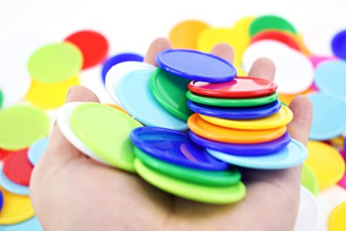 Azatemgo 90 Bingo Chips aus Kunststoff - Großes Maß 3,7 cm, 9 Farben - Poker Token Ideal für Partys und Schulen Azatemgo 90 Bingo Chips aus Kunststoff - Großes Maß 3,7 cm, 9 Farben - Poker Token Ideal für Partys und Schulen von Azatemgo