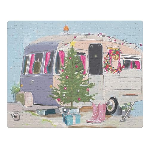 Azeeda A3 'Weihnachtscampingwagen ' 252-Teiliges Puzzle (JI00000021) von Azeeda
