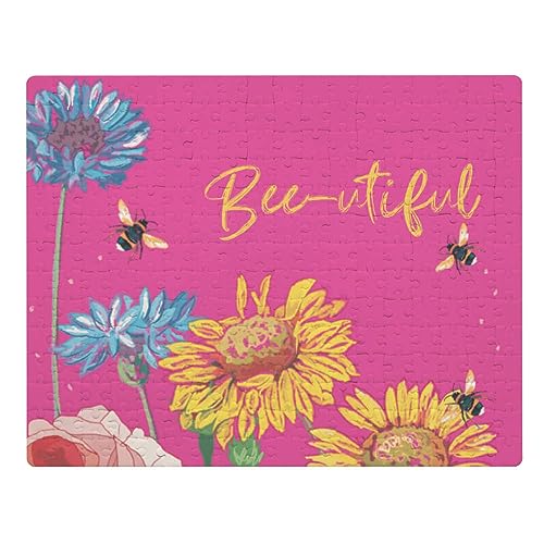 Azeeda A3 'Wunderschöne Bienen und Blumen ' 252-Teiliges Puzzle (JI00000023) von Azeeda