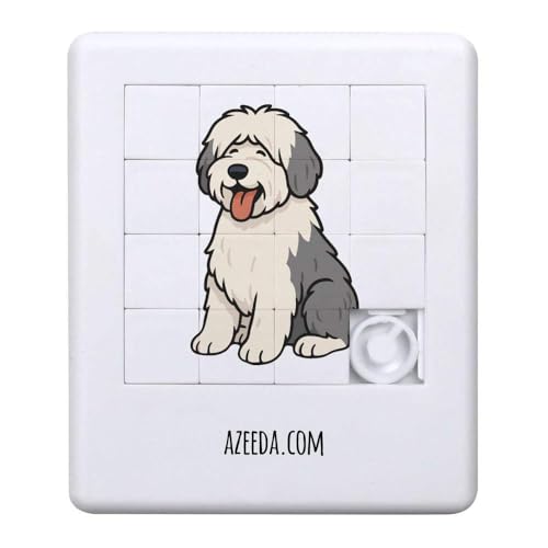 Azeeda 'Alter Englischer Schäferhund' Schiebepuzzle (PZ00038186) von Azeeda