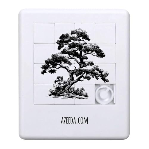 Azeeda 'Baum im chinesischen Stil mit Pflanzen' Schiebepuzzle (PZ00036745) von Azeeda